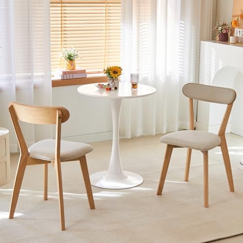 Round Dining Table, 24" Tulip Table (White)