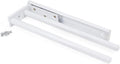 Emuca - Pull-Out Towel Rail with 2 arms, Kitchen or Bathroom Towel Rack from Aluminium with White Finish, 310mm (12,2 inch) Long