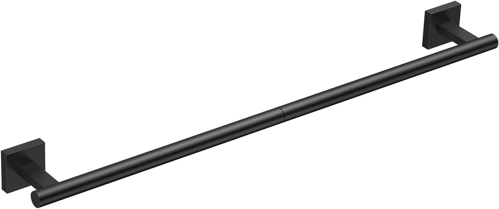 FORIOUS Towel Bar, 24 Inch Towel Racks for Bathroom Square Matte Black