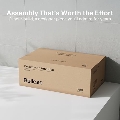 BELLEZE Bijou 3-Piece Modular Sideboard Buffet Cabinet - Ebony