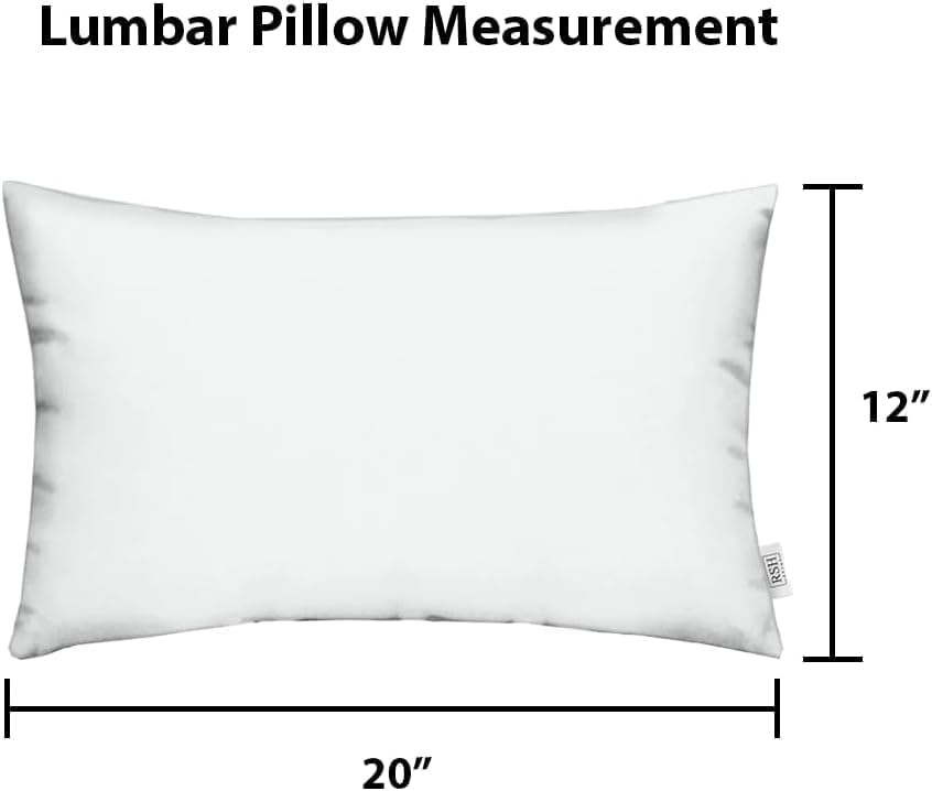 RSH DECOR: 6-Pack Pillow Set | 20" x 12" Lumbar Support Pillows | A...