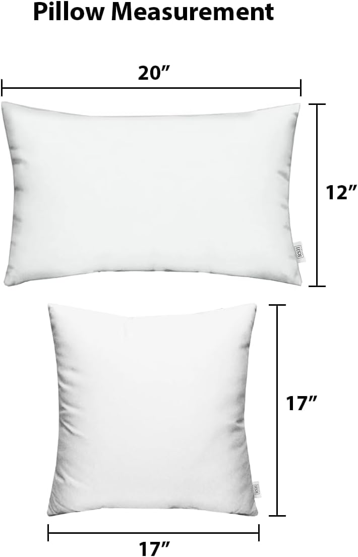 RSH DECOR: Sunbrella Lumbar & Square Pillows Set of 4 | 20" x 12&quo...
