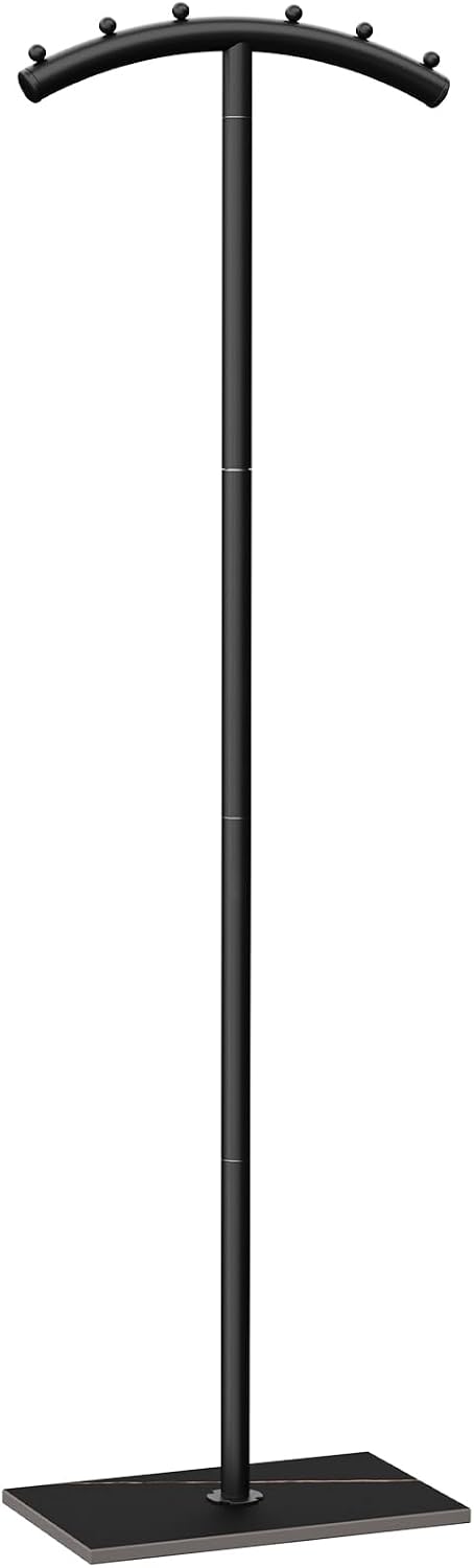 T-Shaped Metal Clothing Racks,Freestanding Coat Tree,68.9in,Black