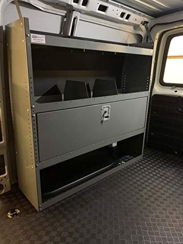 Van Shelving Storage Unit with Door Kit 45" L x 44" H x13 D, Design...