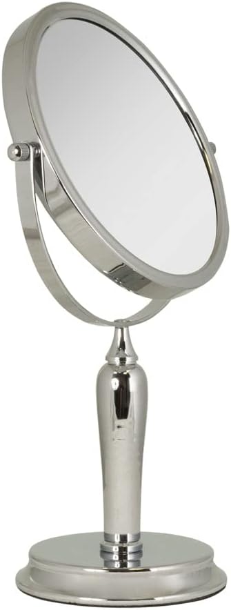 Zadro Anaheim 8.75” Round Non-Lighted Makeup Mirror 5X 1X Magnifying Makeup M...
