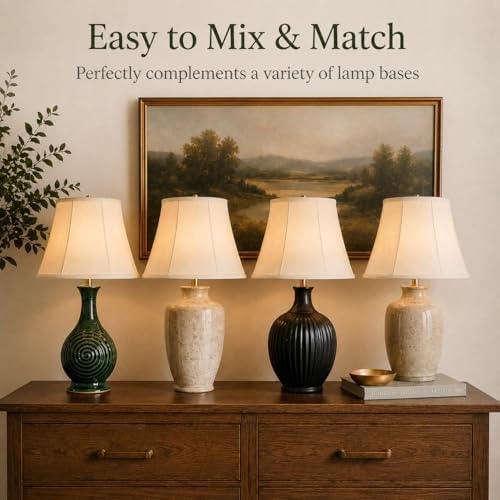 Bell Lamp Shades Set of 2, 6.7" x 13" x 9.5" Replacement Lamps...