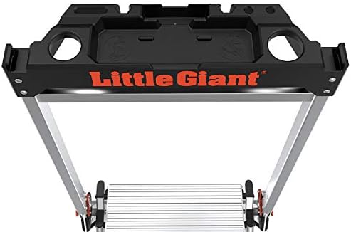 Little Giant Jumbo Step 3-Step Foldable 2.2 ft Aluminum Stool, 11903