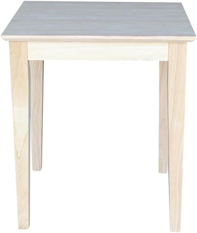 IC International Concepts, Shaker End Table - Tall, Solid Real Wood, Sturdy P...