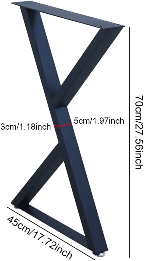 28" Coffee Table Legs Two Triangles Table Legs Coffee Table Metal Legs L...