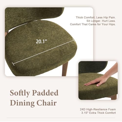 YOUNUOKE Single Dining Chair Modern Dining Room Chair Green