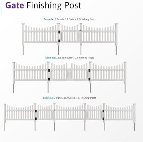 WamBam All American 3.5ft White Vinyl Finishing Post