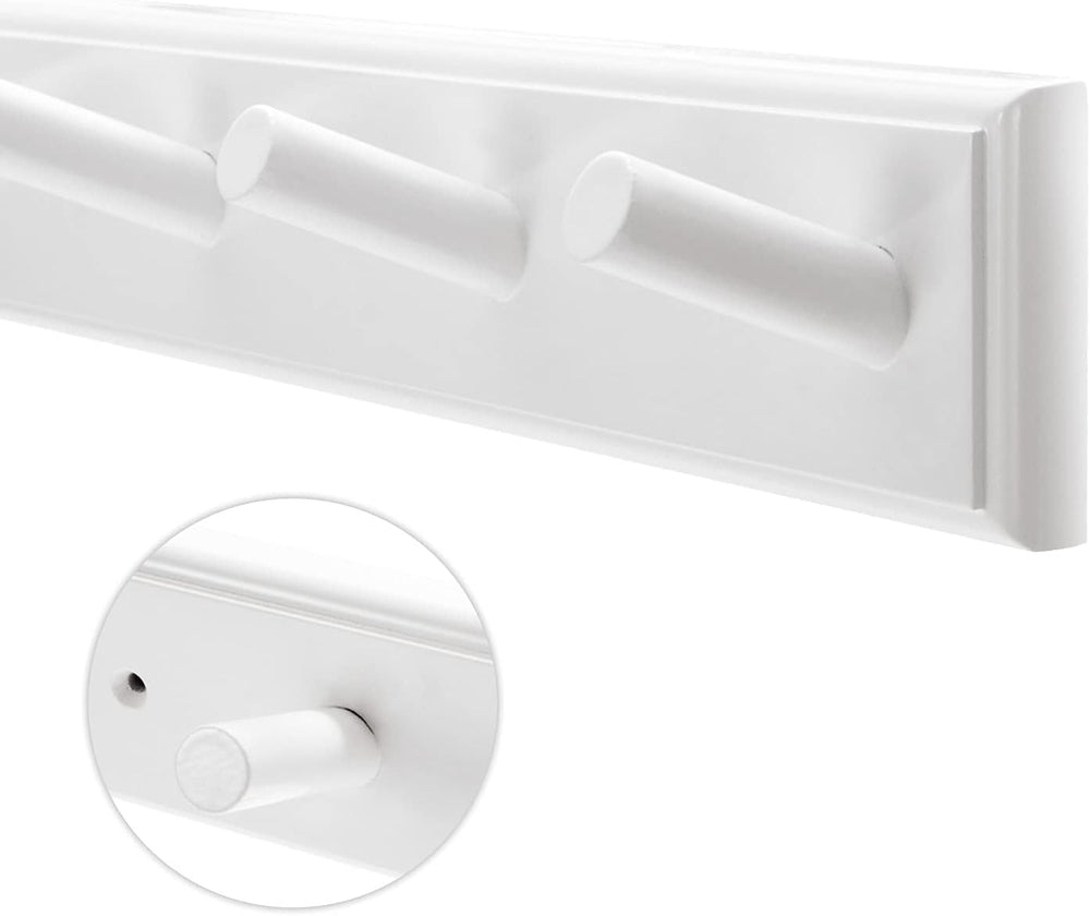 10 Hook Coat Rack Wall Mounted, Long 38 Inches Wooden Wall Coat Hanger with 1...