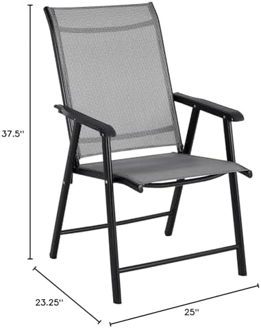 BTEXPERT Set of 4. Heavy Duty Patio Folding Chair Outdoor Indoor Portable Din...