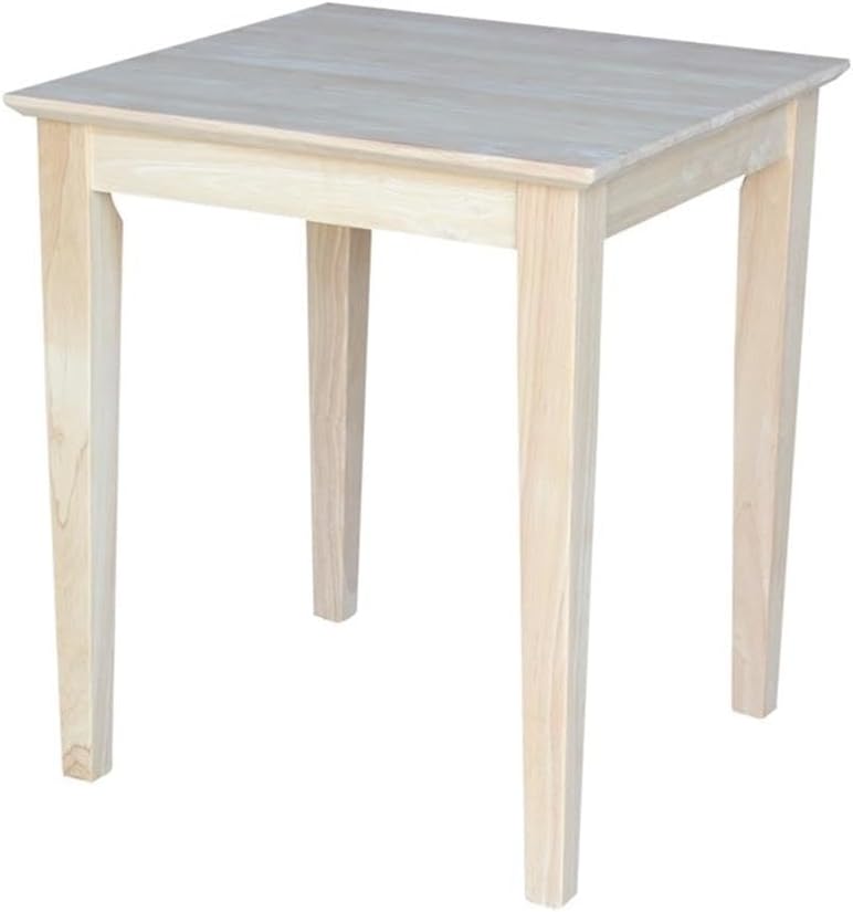 IC International Concepts, Shaker End Table - Tall, Solid Real Wood, Sturdy P...