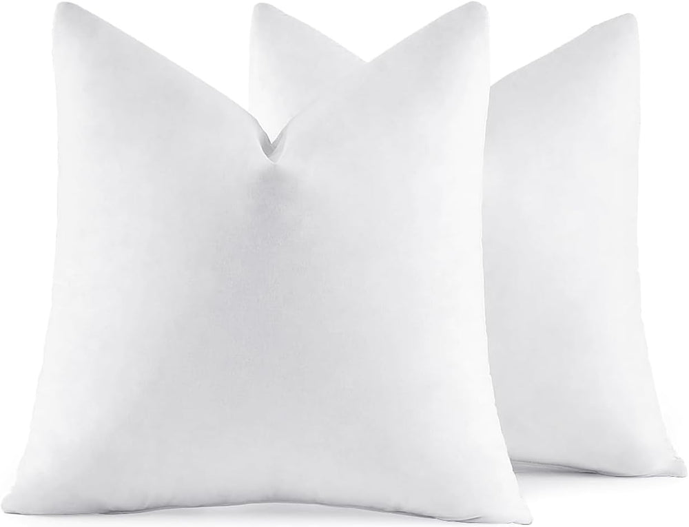 MIULEE 24x24 Euro Pillow Inserts, Set of 2 Feather Down Throw Pillows