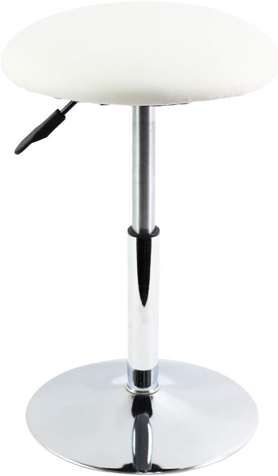 FURWOO Round Vanity Chair Height Adjustable Mini Bar Stool for Salon Spa Smal...