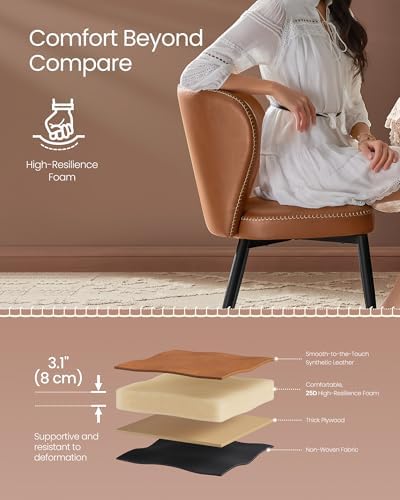 VASAGLE Dining Chairs Set of 4, Upholstered Kitchen Chairs