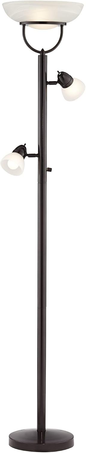 Lang 70" Tall 3-in-1 Bronze Torchiere Floor Lamp Living Room