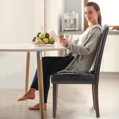 DUMOS Dining Chairs Set of 4, PU Leather Kitchen Chairs for Living Room