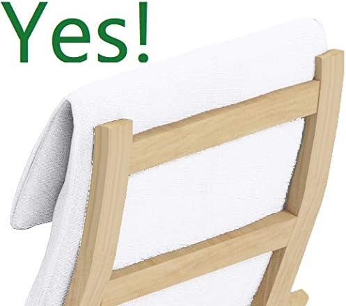 Polyester Flax Poang Chair Cover Compatible with IKEA Poang Slipcover