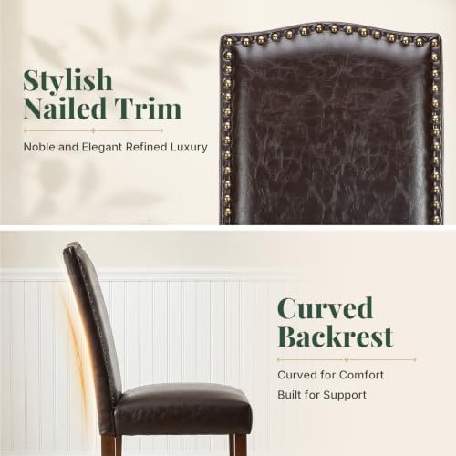 Dining Chairs Set of 2, PU Leather Kitchen Chair for Living Room