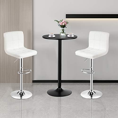 COSTWAY 3-Piece Bar Table Set, Counter Height Table Set with 2 Bar Stools