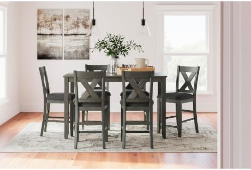 Signature Design by Ashley Caitbrook Counter Height Dining Table Set for 6