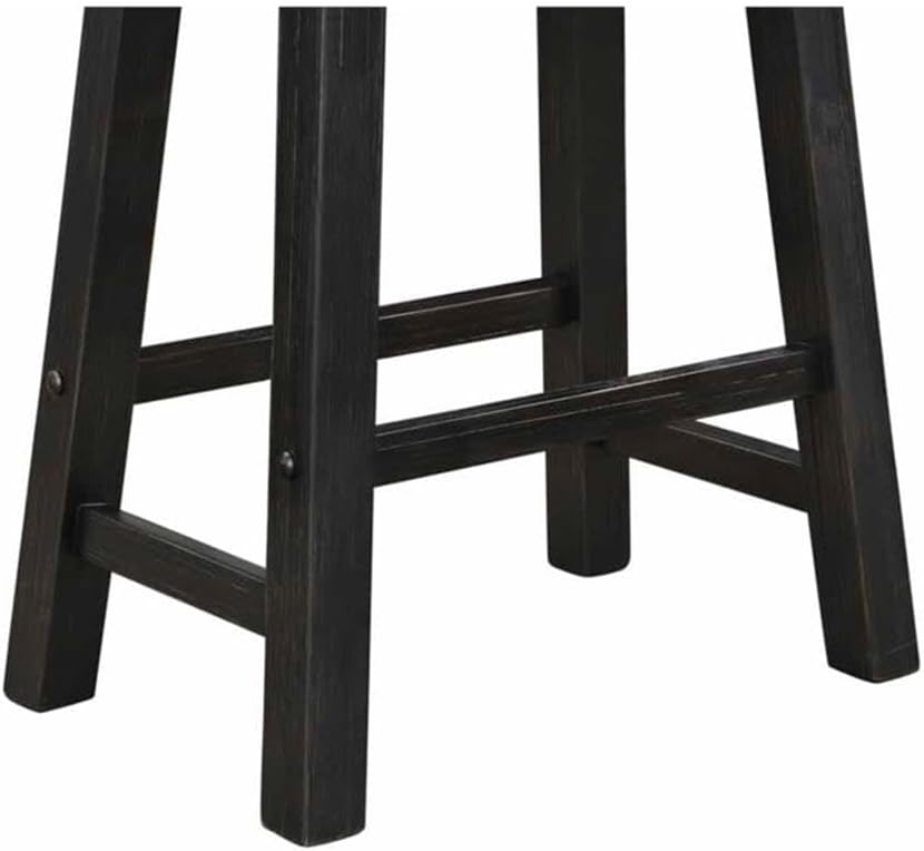 Boraam Sonoma Backless Saddle Kitchen Counter Stool - Black Charcoal