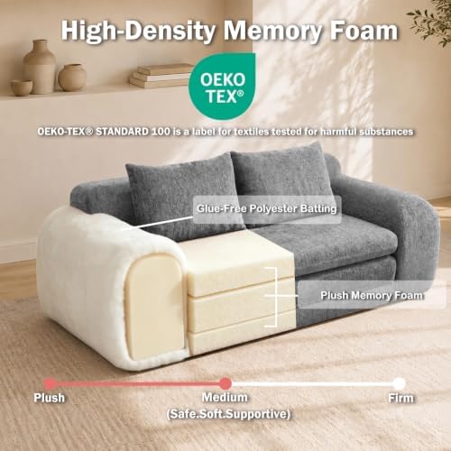 Fold Out Chair Bed, Folding Sofa Bed, 2 in 1 Convertible Sleeper Chair Bed fo...