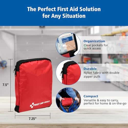 First Aid Only 313-Piece First Aid Kit for Home, Car & Travel