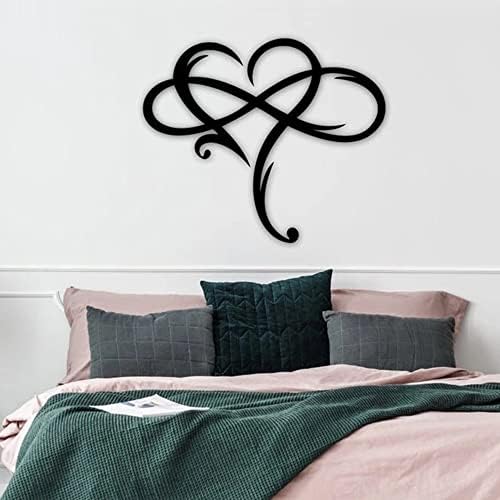 AOOLVY Infinity Heart Wall Decor, Unique Infinity Heart Metal Art Wall Decor ...