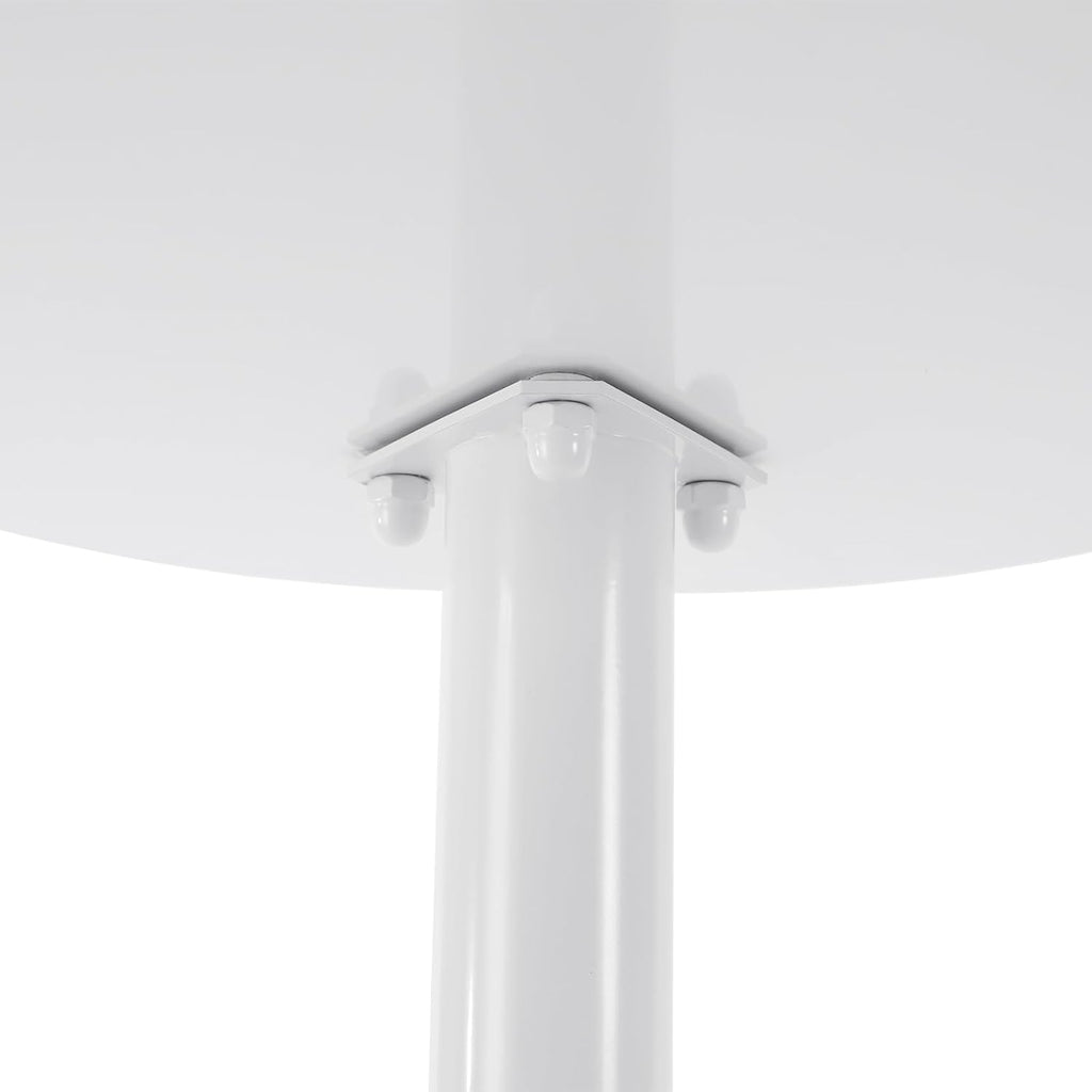 Modern C-Shaped Side Table, Metal End Table for Sofa Couch & Bed, 25in Tall Small Sofa Side Table for Living Room & Bedroom (White)