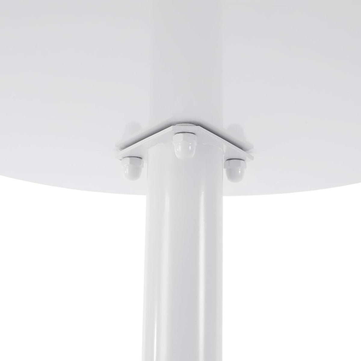 Modern C-Shaped Side Table, Metal End Table for Sofa Couch & Bed, 25in Tall Small Sofa Side Table for Living Room & Bedroom (White)