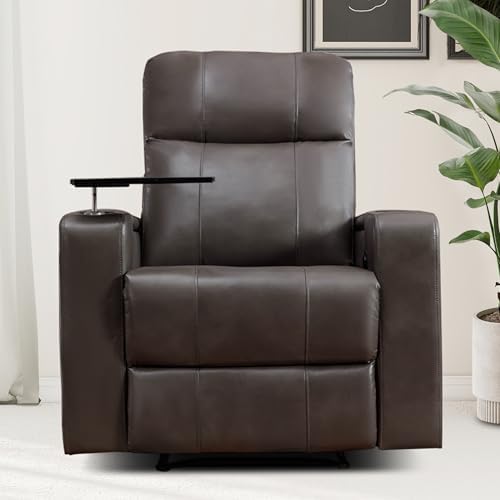 ANJ Power Recliner Chair Electric PU Leather Recliners Soft Home Theater Seat...