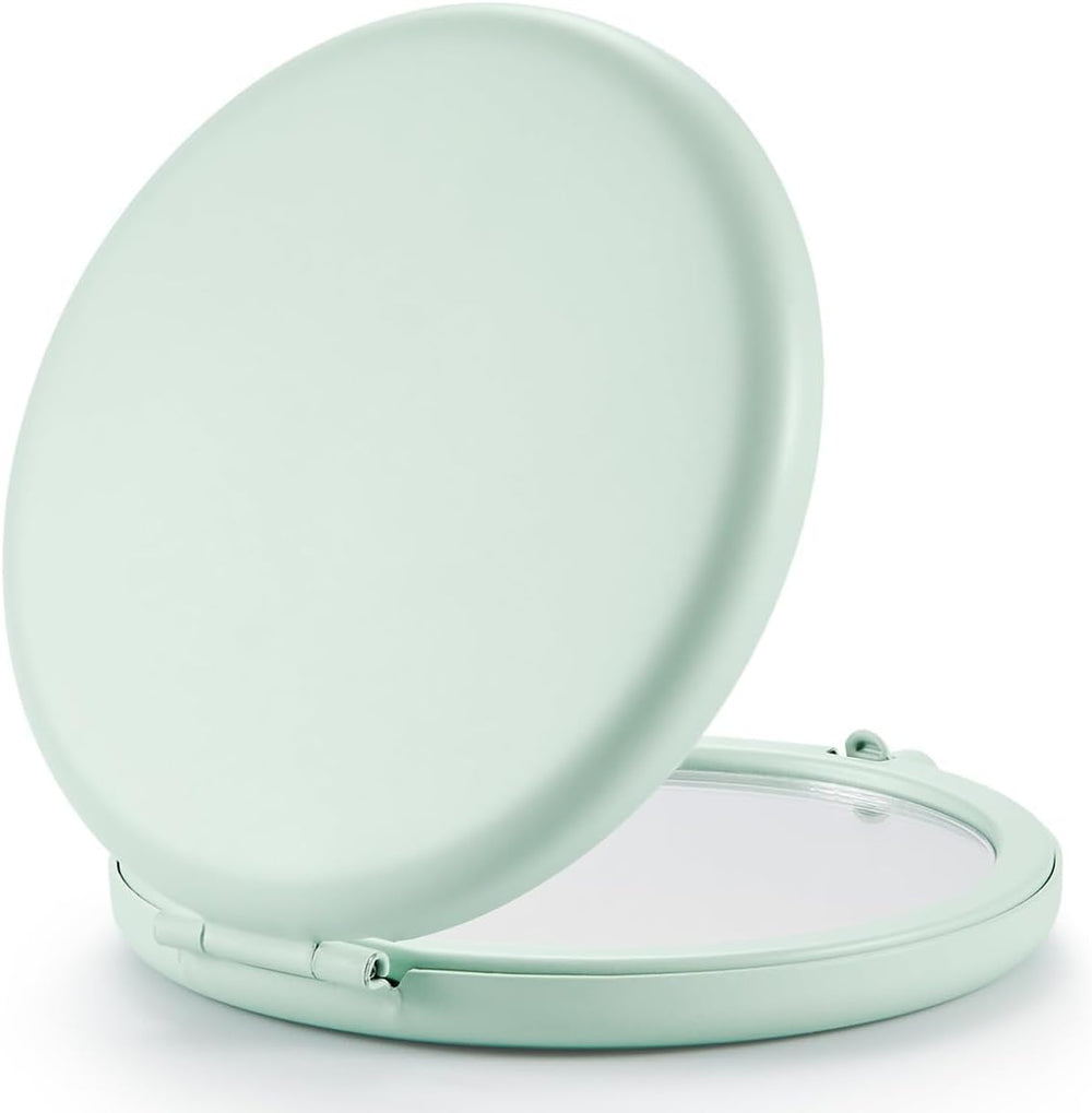 24 Pieces Compact Mirror Bulk, 1x/2x Pocket Mirror, Cyan
