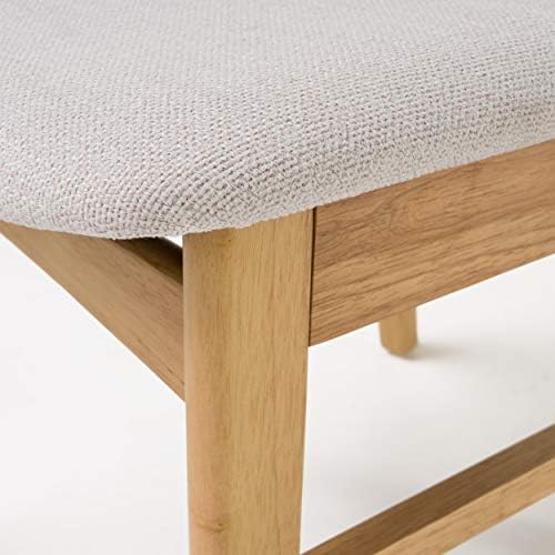 Christopher Knight Home Idalia Dining Chairs, 2-Pcs Set, Light Beige / Oak Finish