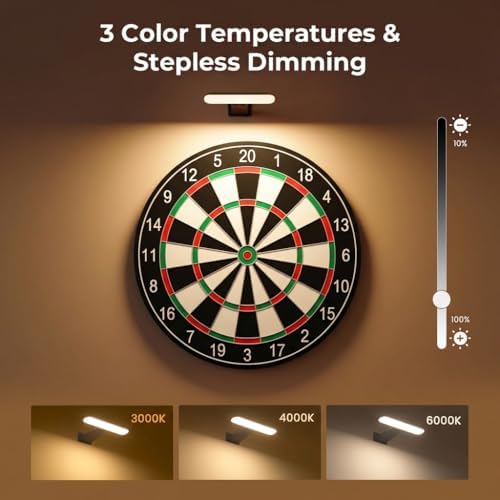 FULEN 4 Pack Picture Lights for Wall,Art Lights for Painting,Battery Operated...