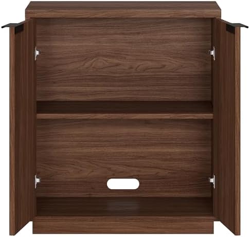 Henn&Hart 28" Fluted Accent Cabinet, Sideboard Buffet, Medium Walnut