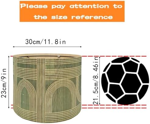 Rustic Bamboo Boho lamp Shade Decorative Geometric Green Figure 11.8x9Inch