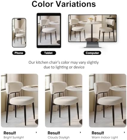450LBS Dining Chairs Set of 6, Modern Upholstered Fabric Dining Chairs