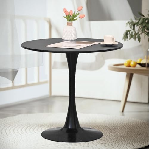 31.5" Small Round Kitchen Table Set for 2 with Velvet Upholstered Chairs
