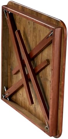 Stakmore Classic Straight Edge Square Wood Folding Table, 32x32, Fruitwood