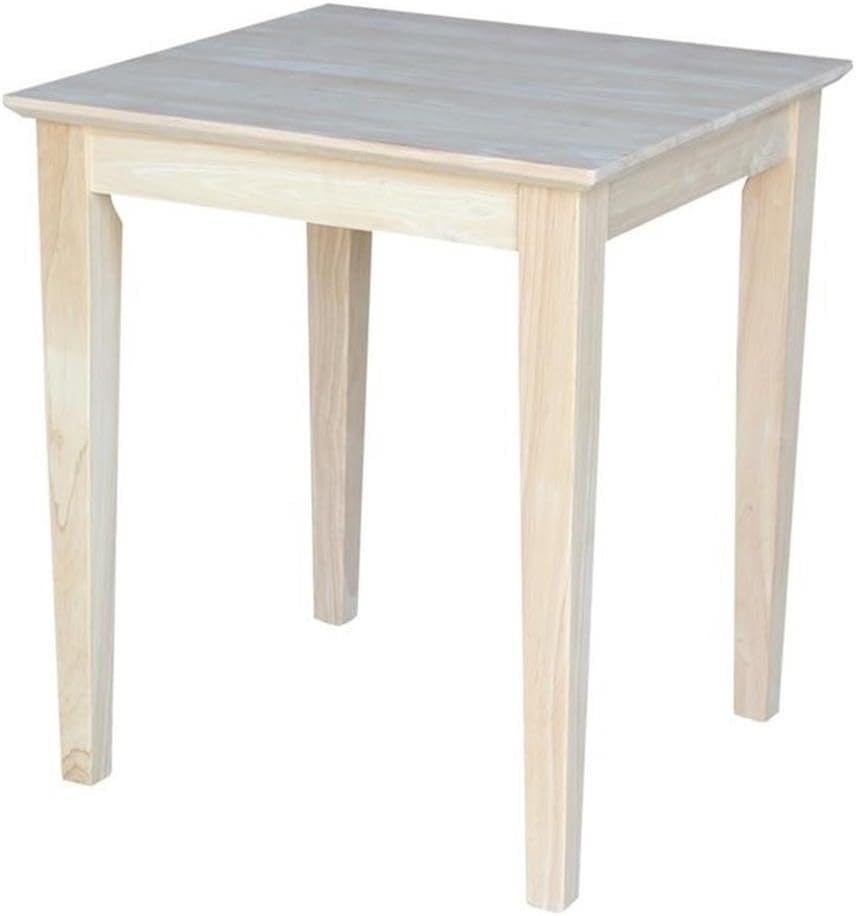IC International Concepts, Shaker End Table - Tall, Solid Real Wood, Sturdy P...