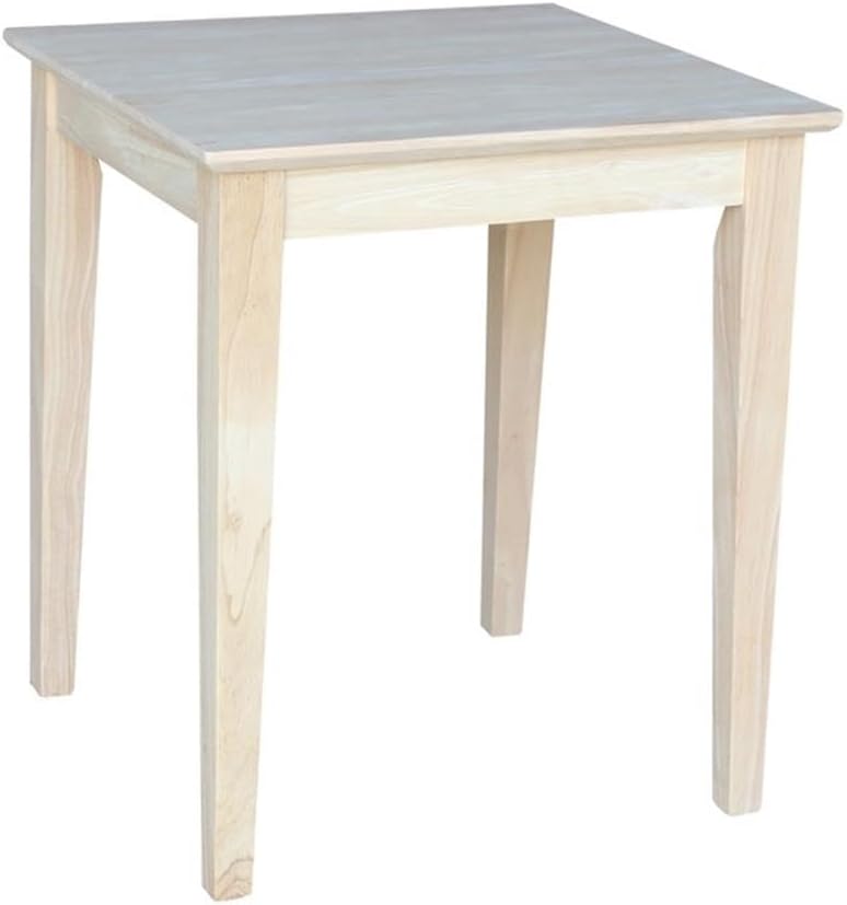 IC International Concepts, Shaker End Table - Tall, Solid Real Wood, Sturdy P...