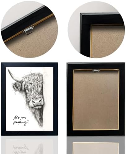 Funny Highland Cow Bathroom Wall Art - Rustic Farmhouse Wall Decor with Humor...
