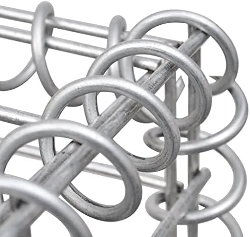 vidaXL Gabion Basket U-Shape Steel 224.4"x7.9"x39.4" Patio Wal...