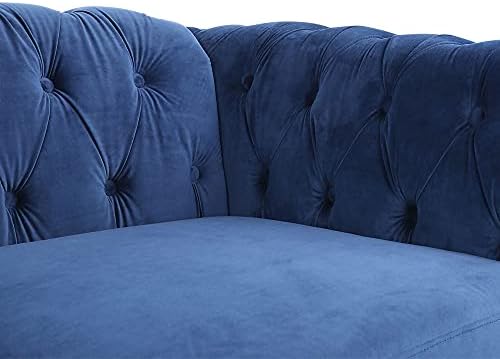 AVZEAR 2-Piece Living Room Sectional Sofa Set, Upholstered Sofa Blue Couch Mo...