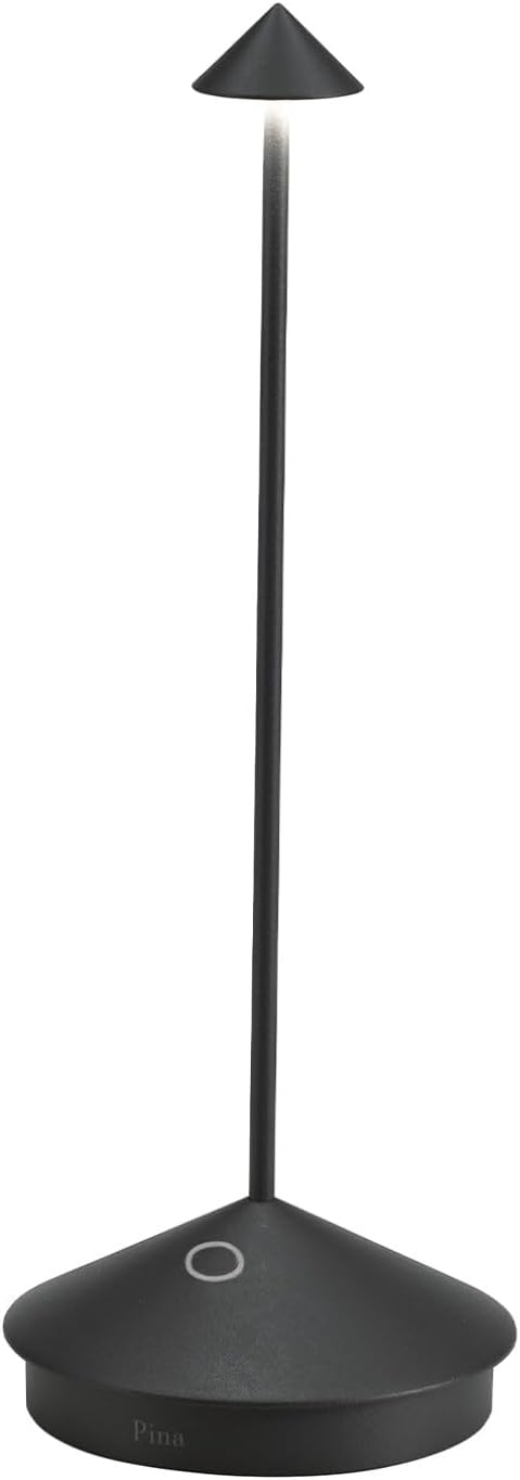 Zafferano, Pina Pro, Rechargeable Cordless Lamp, Black