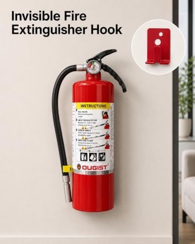 Ougist ABC Dry Chemical Fire Extinguisher, 5 lb, 3-A:40-B:C Rated, for Home, ...