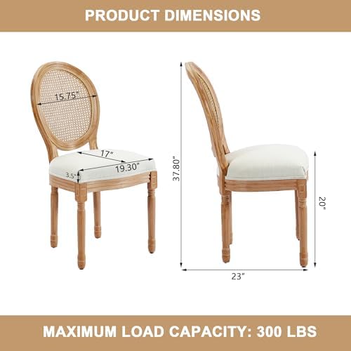 French Country Dining Chairs, Upholstered Dining Chairs Set of 4